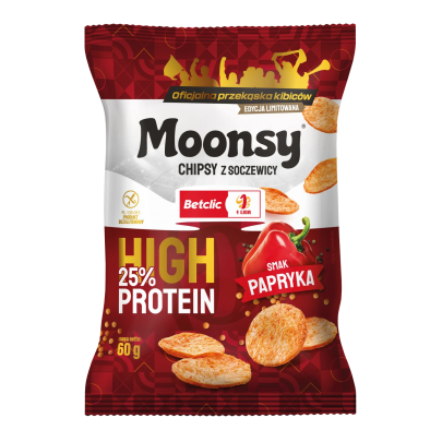 Moonsy chipsy z soczewicy paprykowe bezglutenowe 60g